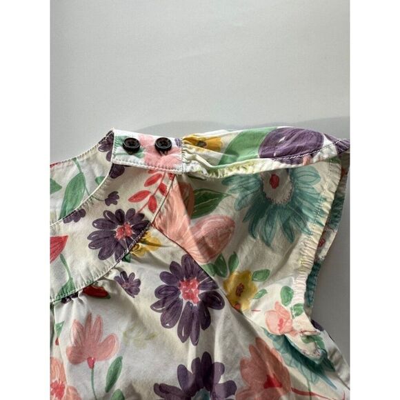 Hanna Andersson Girls' Size 140 (10) Watercolor Floral Short Sleeve Dress Cotton - Picture 3 of 6